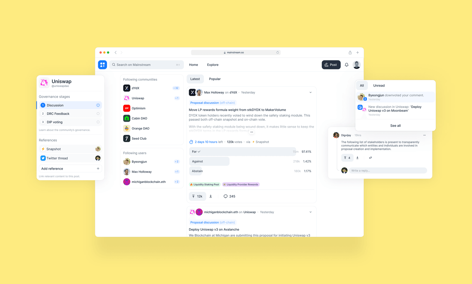 Mainstream Protocol - 1